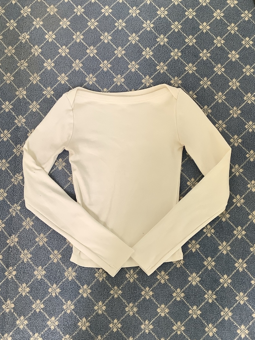 Zara Cream Ribbed Tank Top
